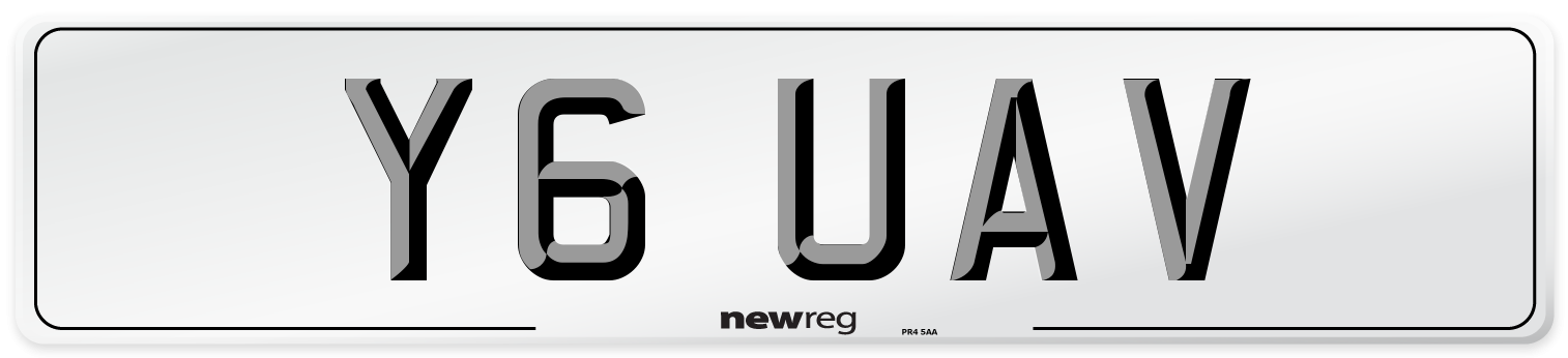 Y6 UAV Number Plate from New Reg